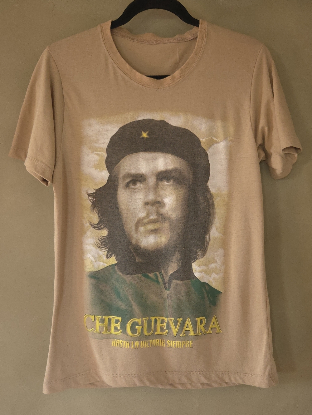 Che Guevara Graphic Tee - Tan, Ptp 18 1/2" To 22"